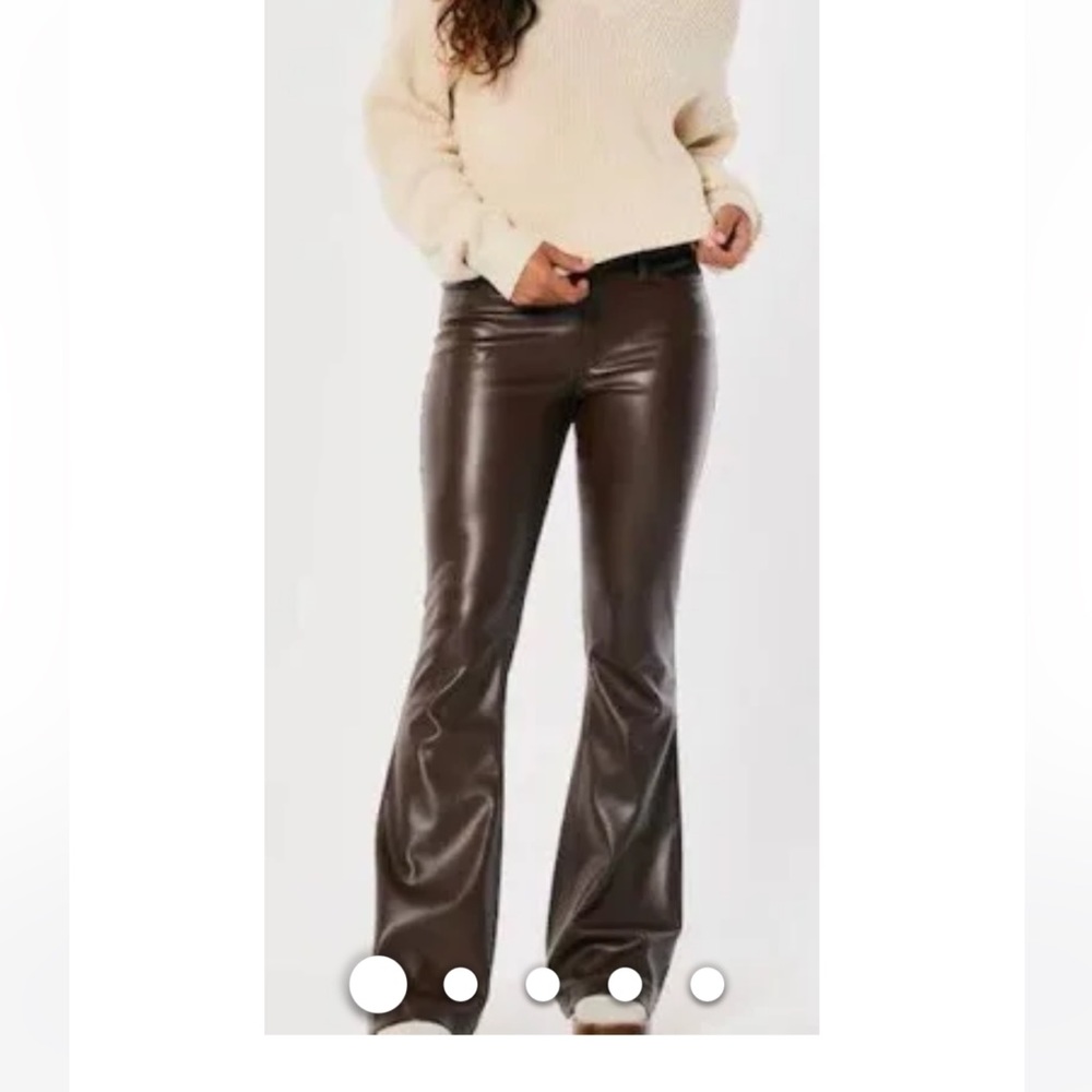 Hollister brown leather pants